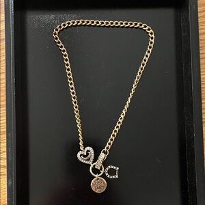 Juicy Couture Gold Heart Charm Necklace